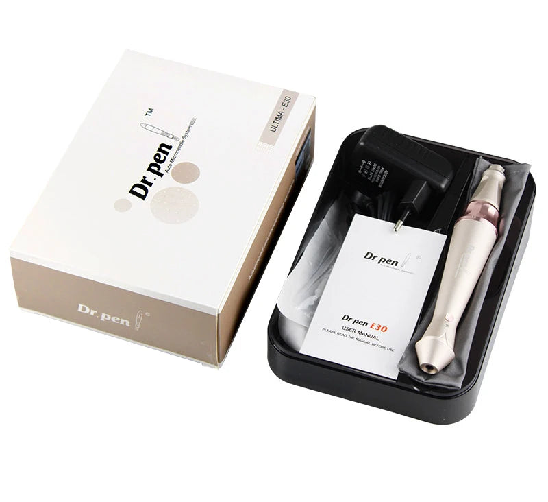 Stylo Microneedling Sans Fil Dr.pen E30 — Rajeunissement & Anti-Âge | 12 Cartouches Incluses bon